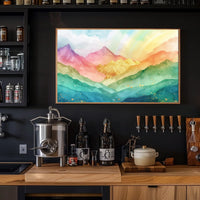 Vibrant Mountain Landscape Poster