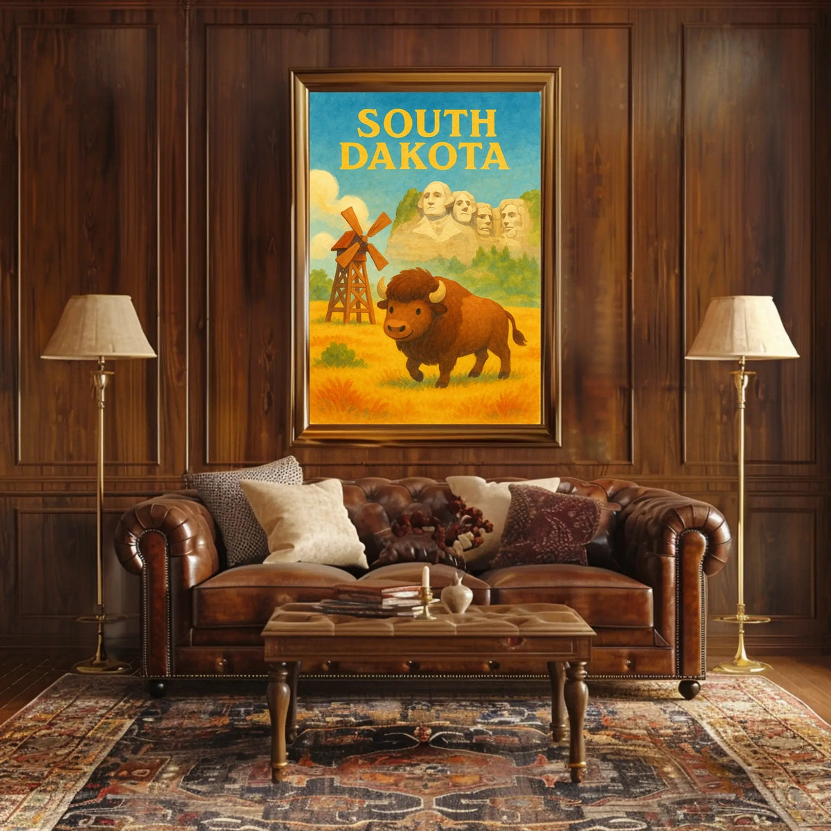 South Dakota Wonders Scenic Collector Poster