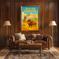 South Dakota Wonders Scenic Collector Poster