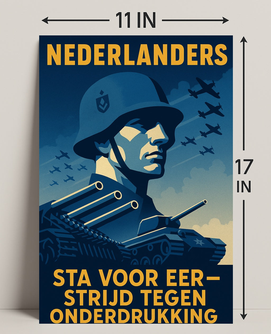 WWII Military Pride Propaganda Poster