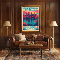 Minneapolis, MN City of Lakes Poster