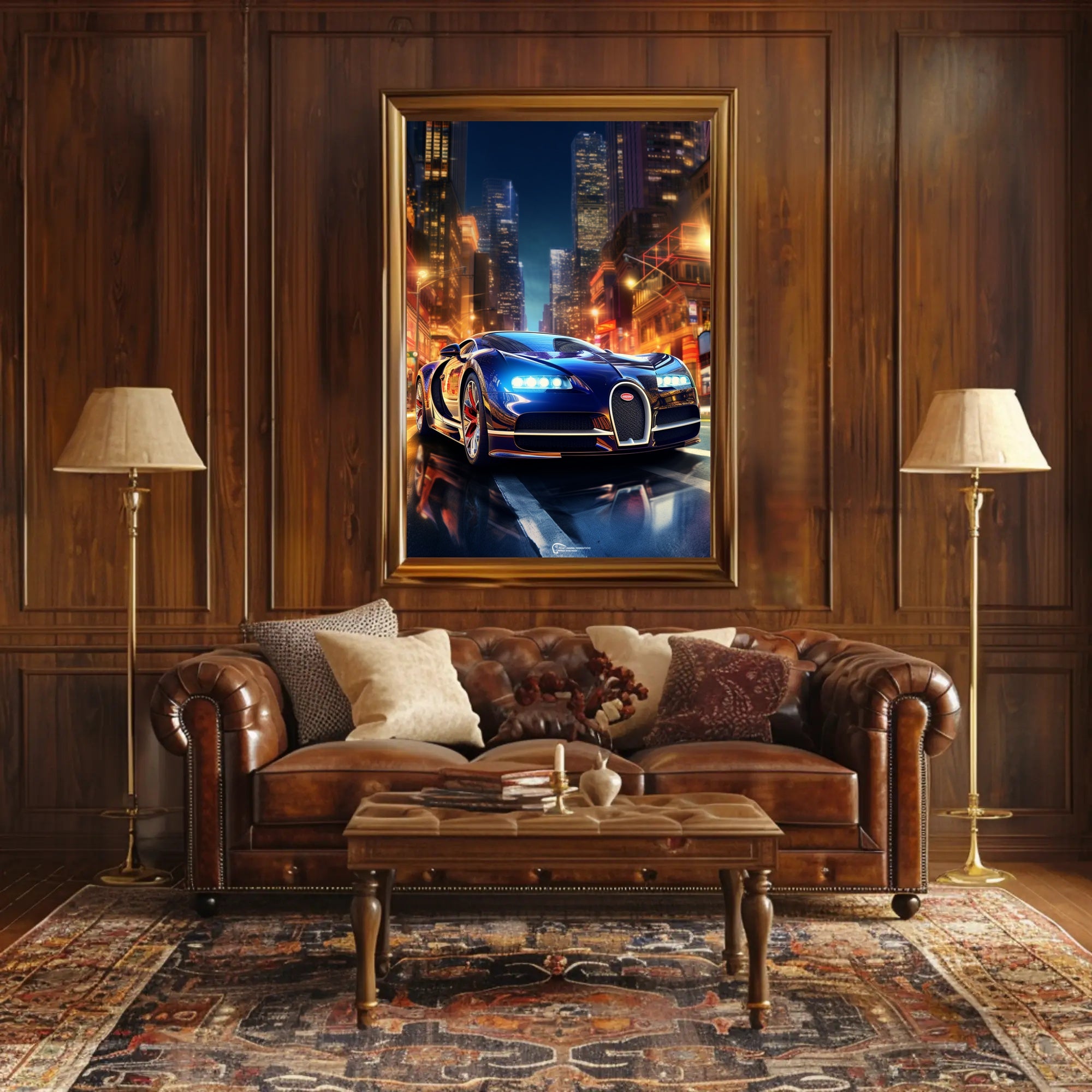 Night Drive in the City Poster PosterGoat