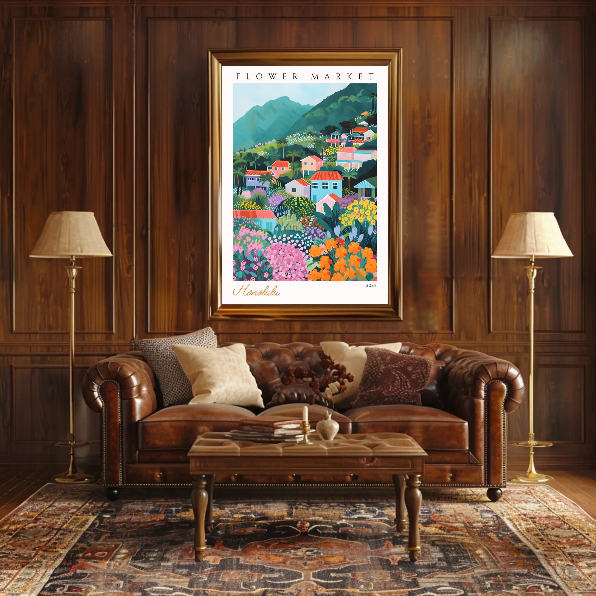 Vibrant Floral Paradise Poster PosterGoat