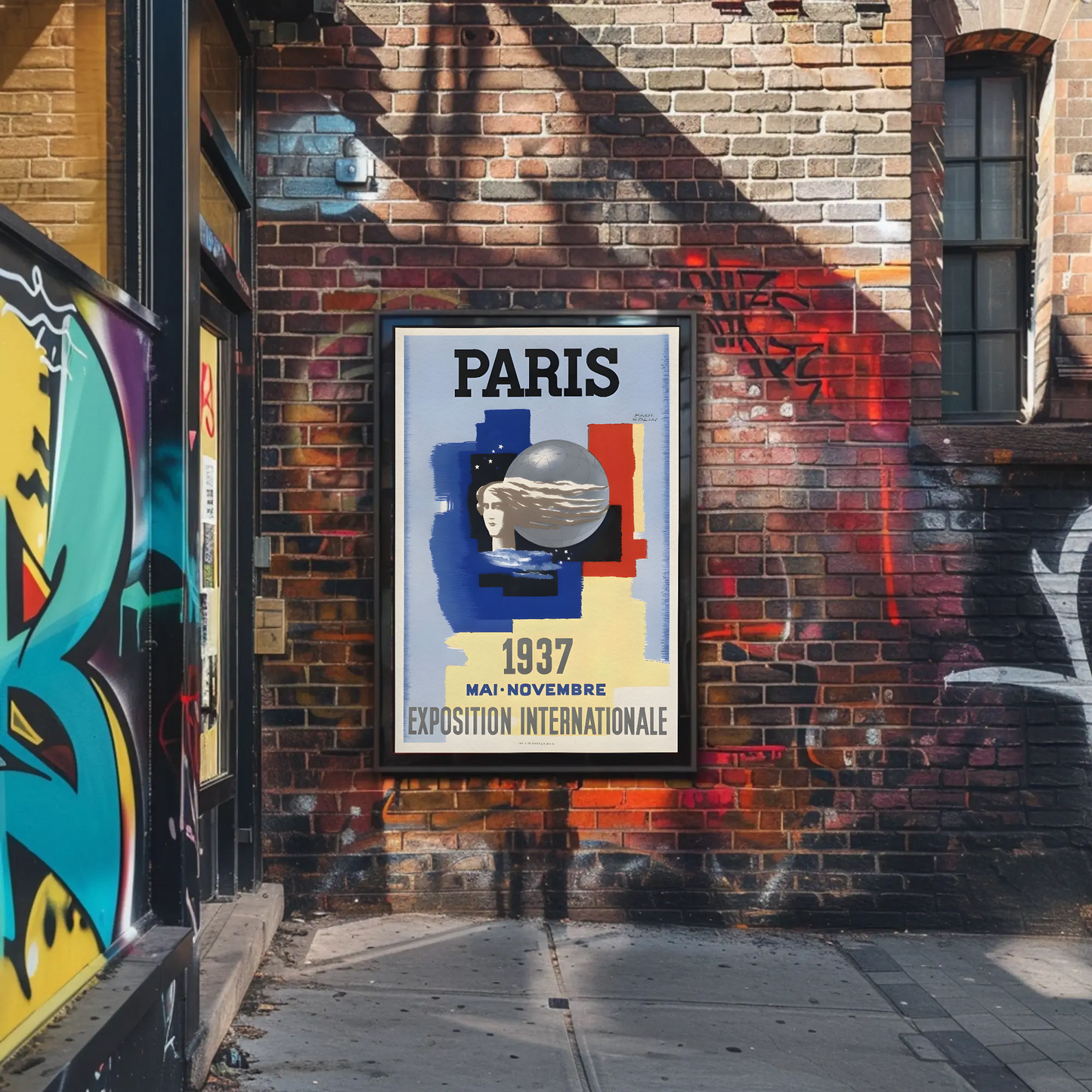 Paris 1937 Exposition International Vintage Travel Poster