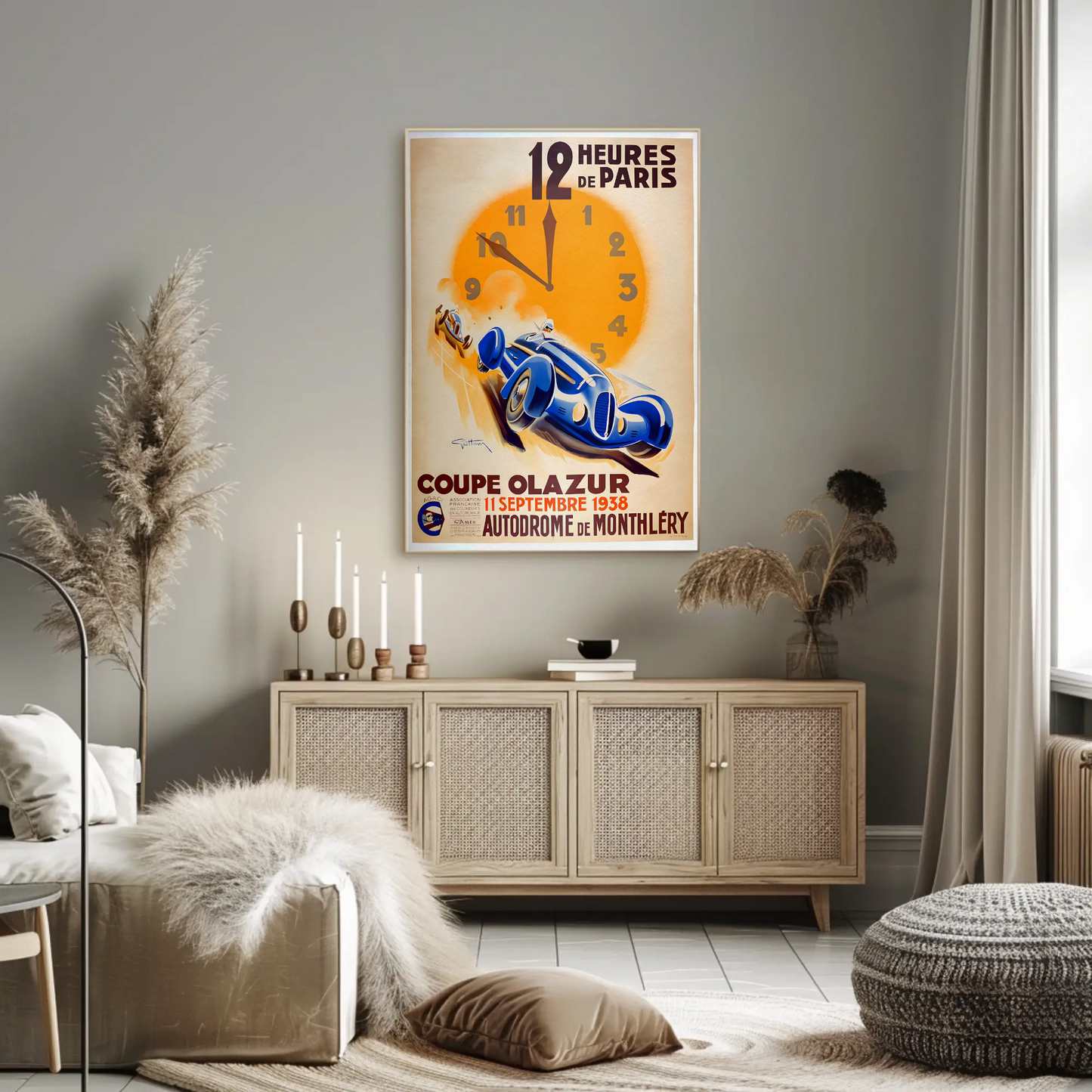12 Heures de Paris – 1938 Race Poster