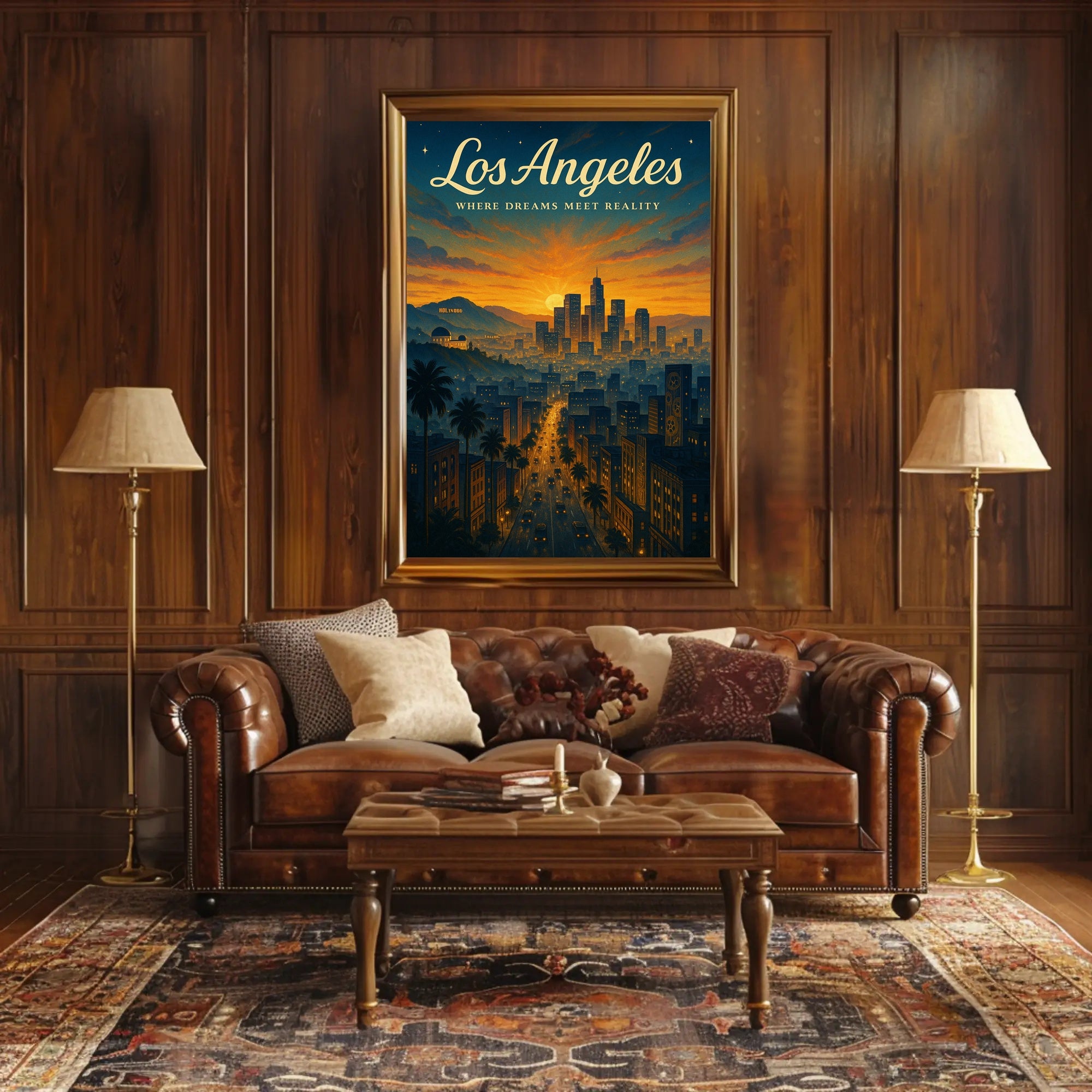 Los Angeles Dreamy Sunset Urban or Cityscape Poster