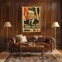Jimmy Carter 39th President of the United States Layered paper Collage Poster