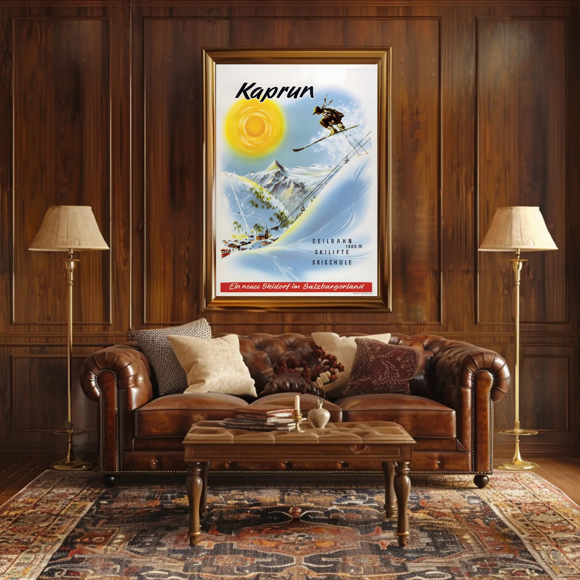 Kaprun Ski Destination Vintage Travel Poster PosterGoat