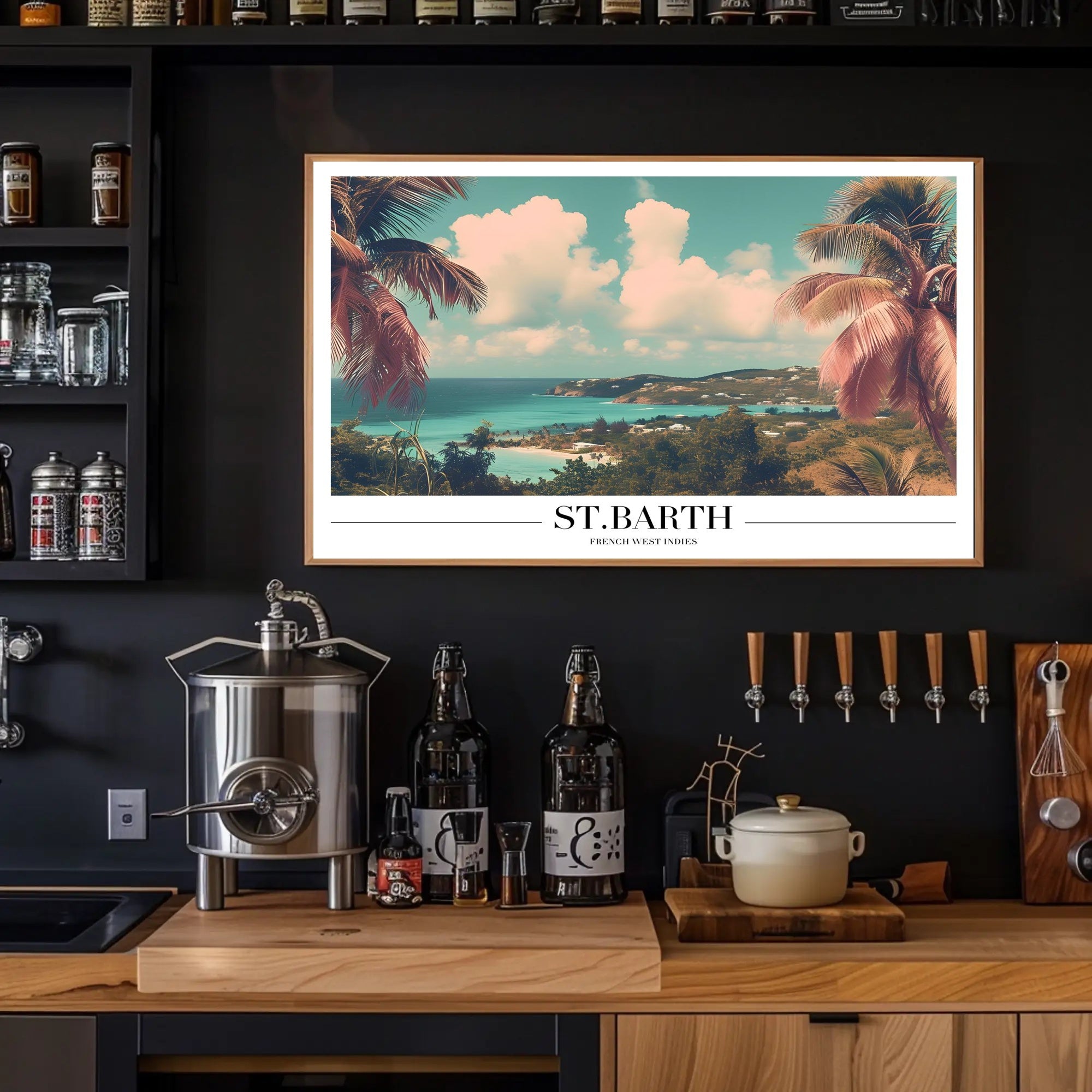 Stunning St. Barth Coastal Escape Travel Poster