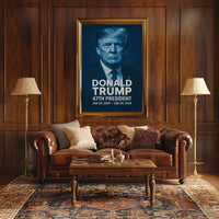 Trump Resolute Blue Patriotic Minimalist Poster