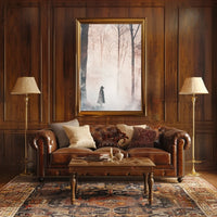 Solitary Figure Mystery Solitude Watercolor Poster