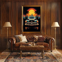 Retro Sunset Drive Poster