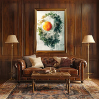 Sunny-Side-Up Egg Nature Fusion Art Poster PosterGoat