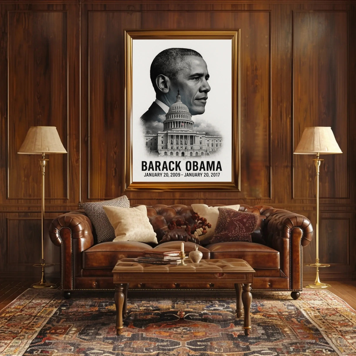 Barack Obama 44th President of the United States Reflections Poster