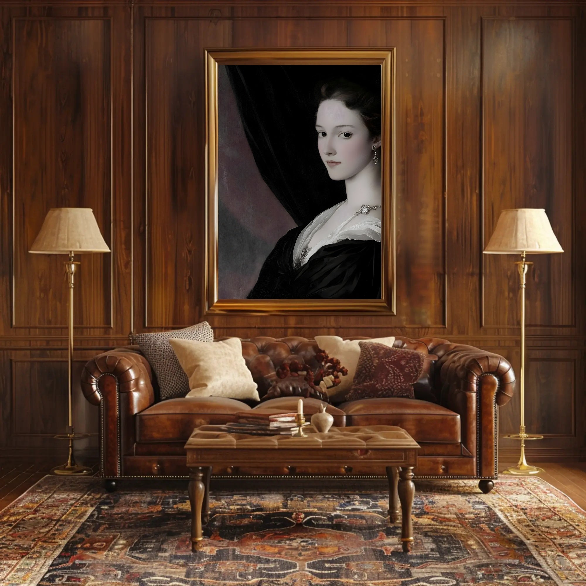 Elegant Portrait of a Woman: Cultural or Heritage Poster PosterGoat