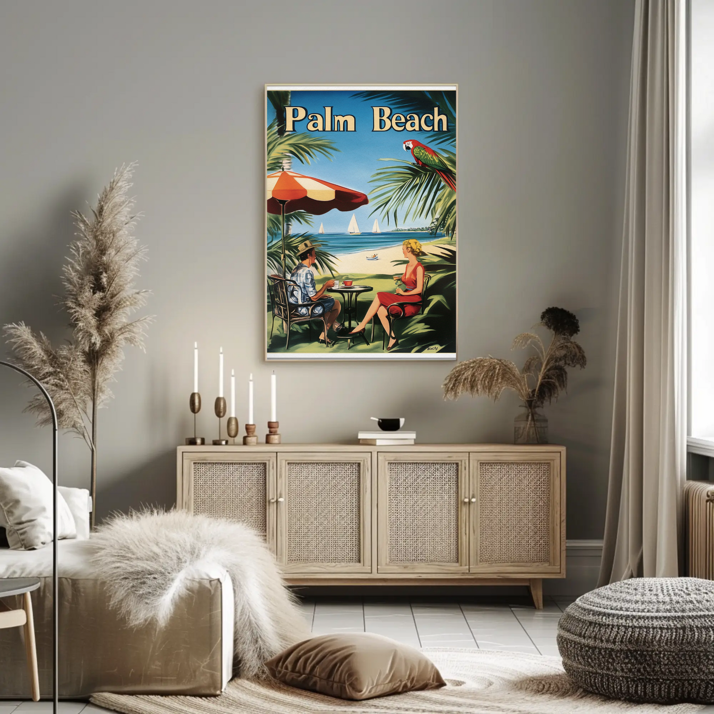 Palm Beach Vintage Poster Beach Tea