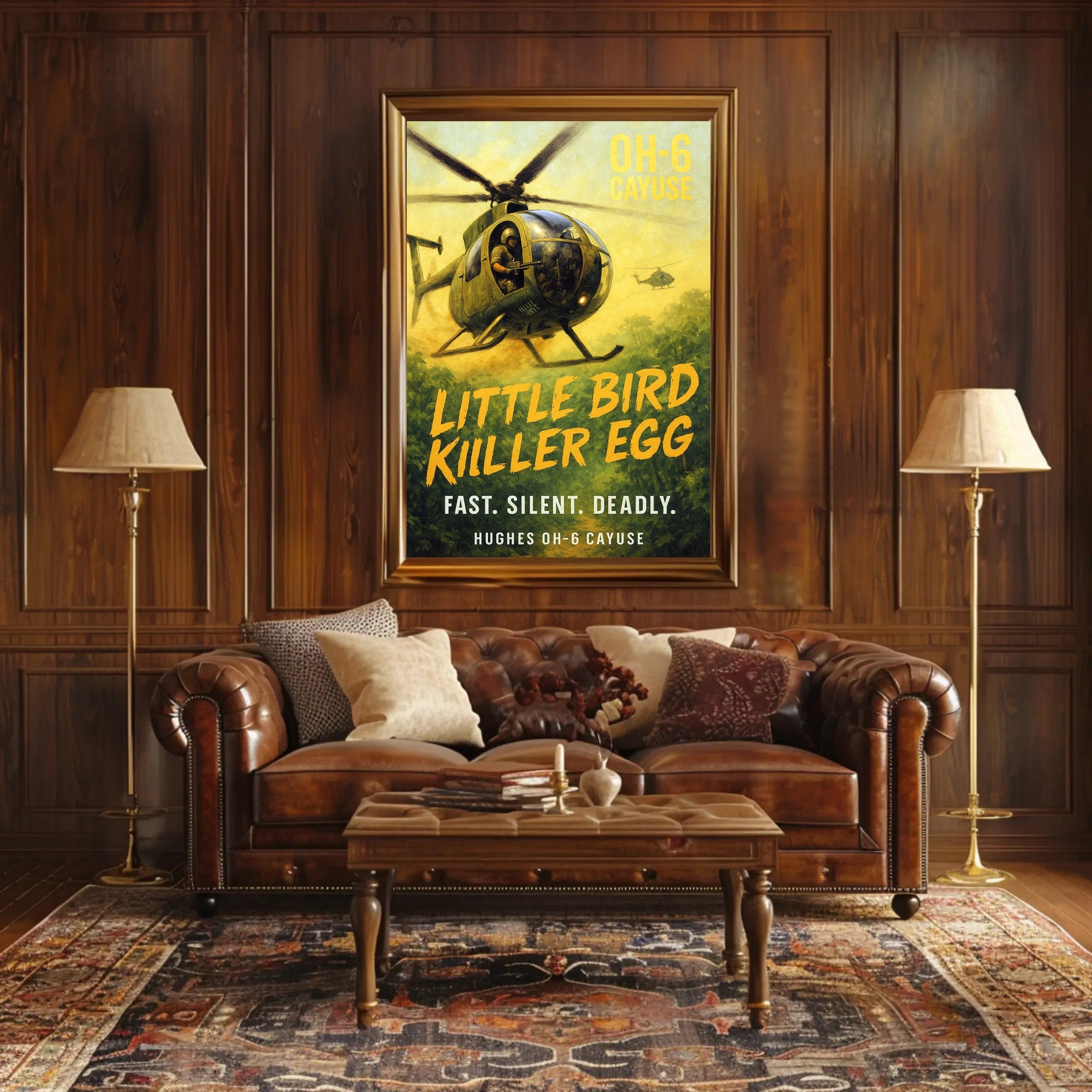 Hughes OH-6 Cayuse Little Bird Killer Egg Poster PosterGoat
