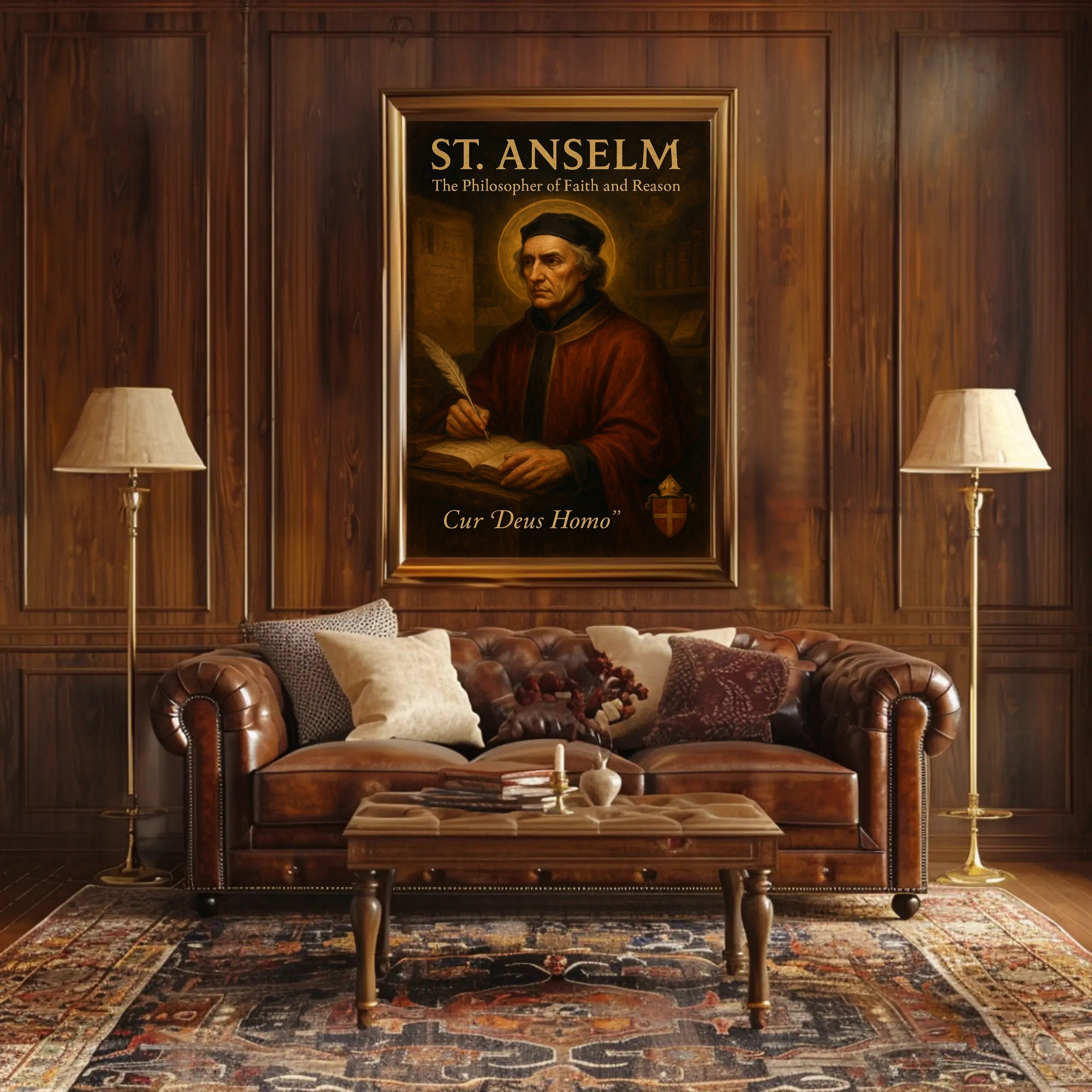 St. Anselm Faith Reason Religious Cultural Heritage Poster PosterGoat