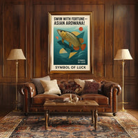 Swim with Fortune Asian Arowana Poster
