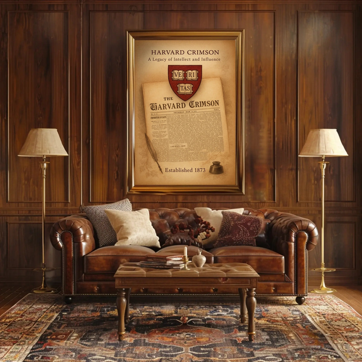 Harvard Crimson A Legacy of Intellect and Influence Poster
