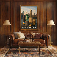 New York City Lego Art Poster Abstract Playful Wall Art
