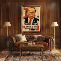 Donald Trump 45th President of the United States Layered paper Collage Poster