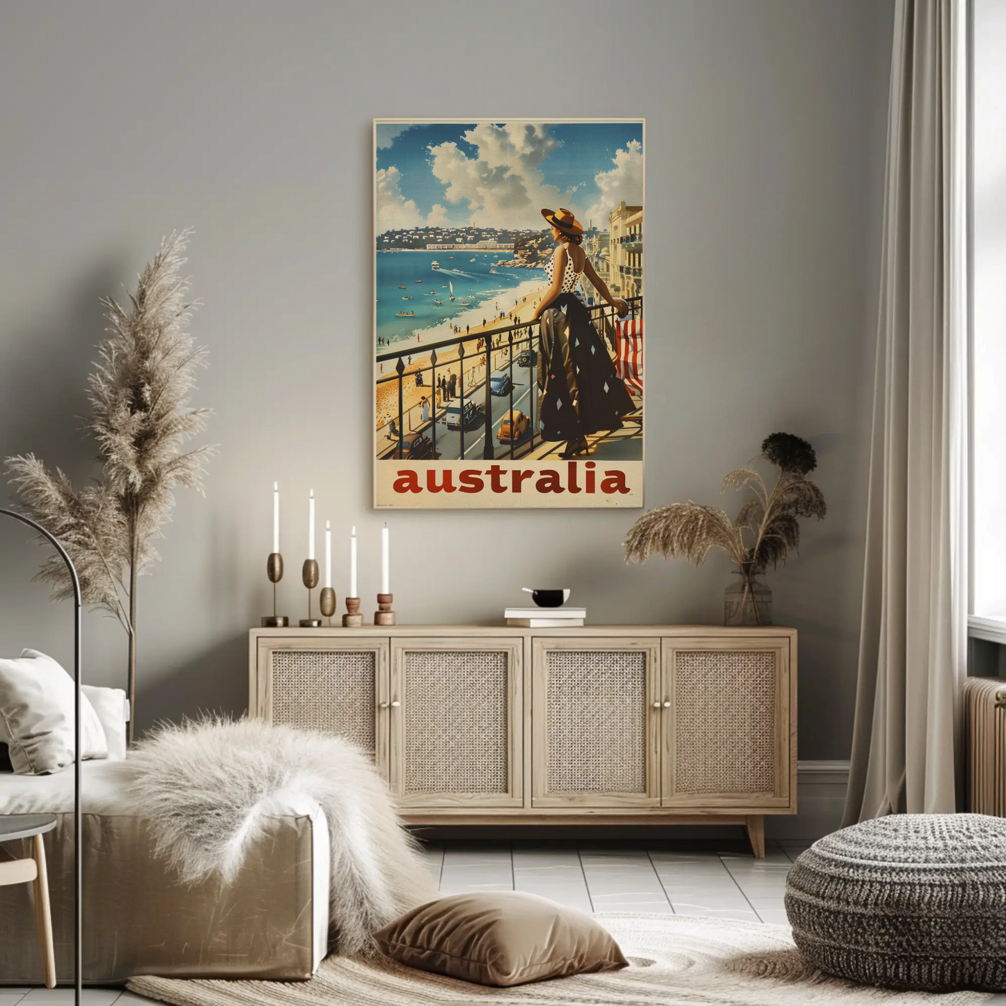 Vintage Travel Poster - Australia Balcony View