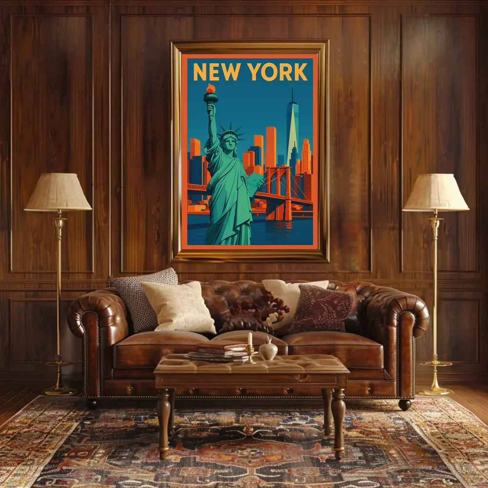 Flat New York Poster Museum Quality Wall Art City Lovers