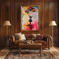 Innocence Meets Street Art: Vibrant Colors Artistic Poster