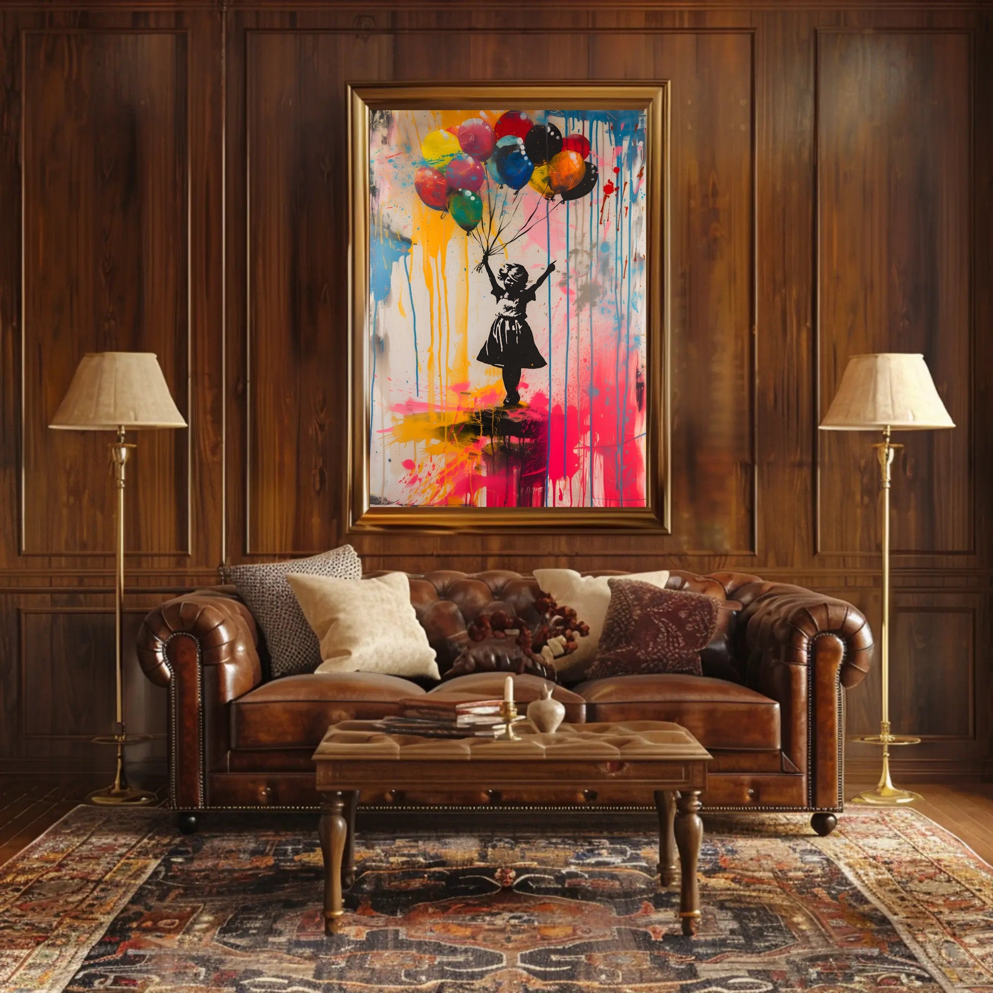 Innocence Meets Street Art: Vibrant Colors Artistic Poster