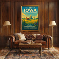 Discover Iowa Where Tradition Meets Progress Poster
