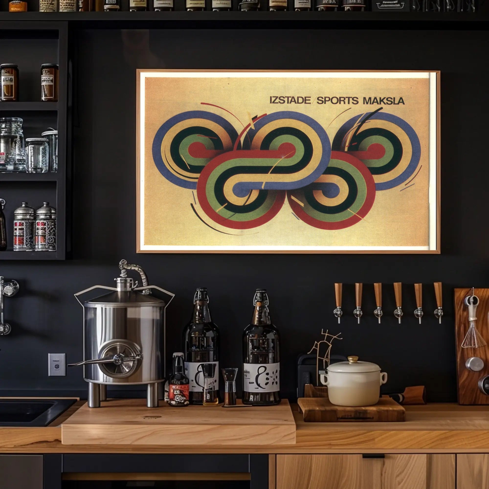 Izstade Sports Maksla Poster