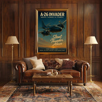 A-26 Invader Vintage WWII Aviation Art Poster