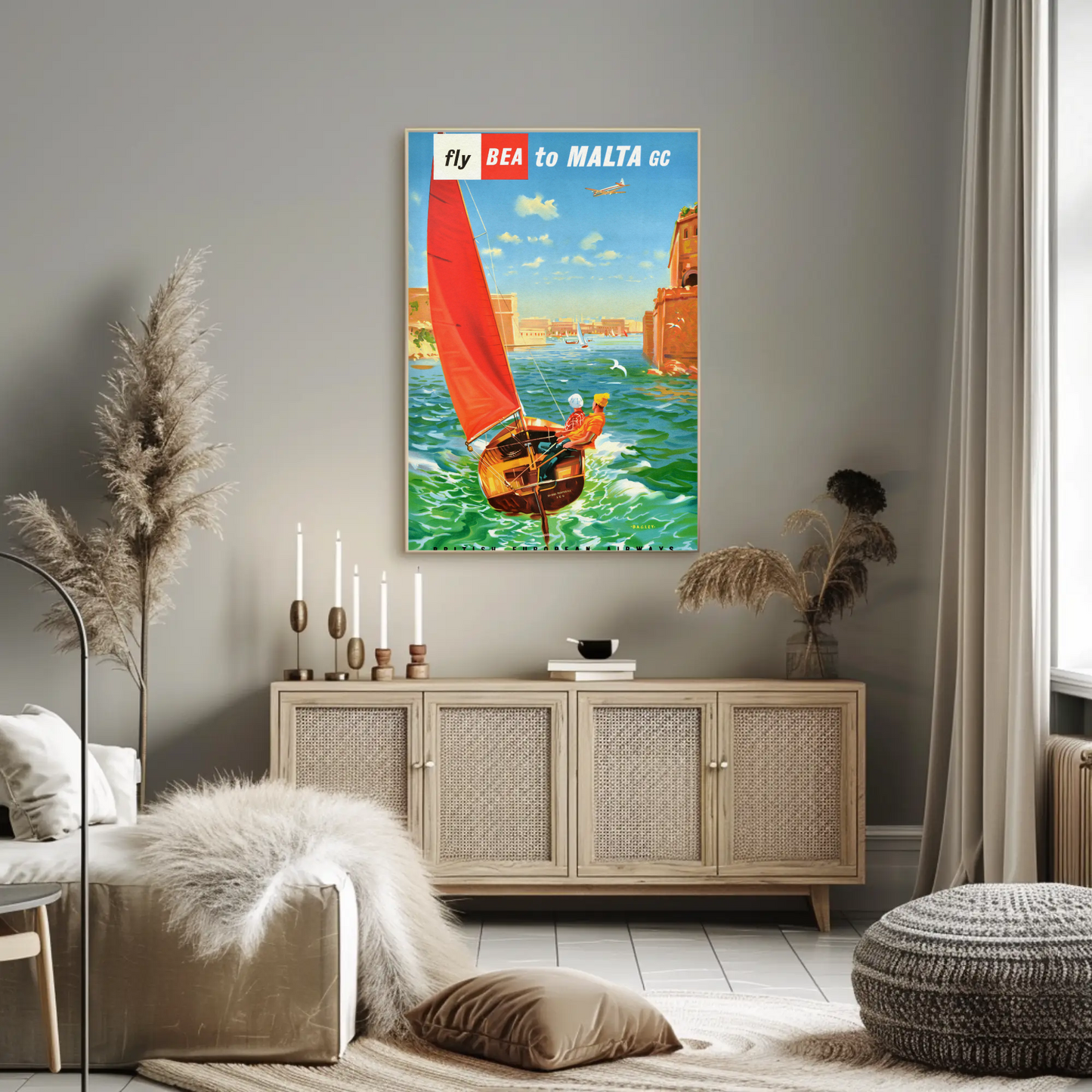 Malta Vintage Travel Poster