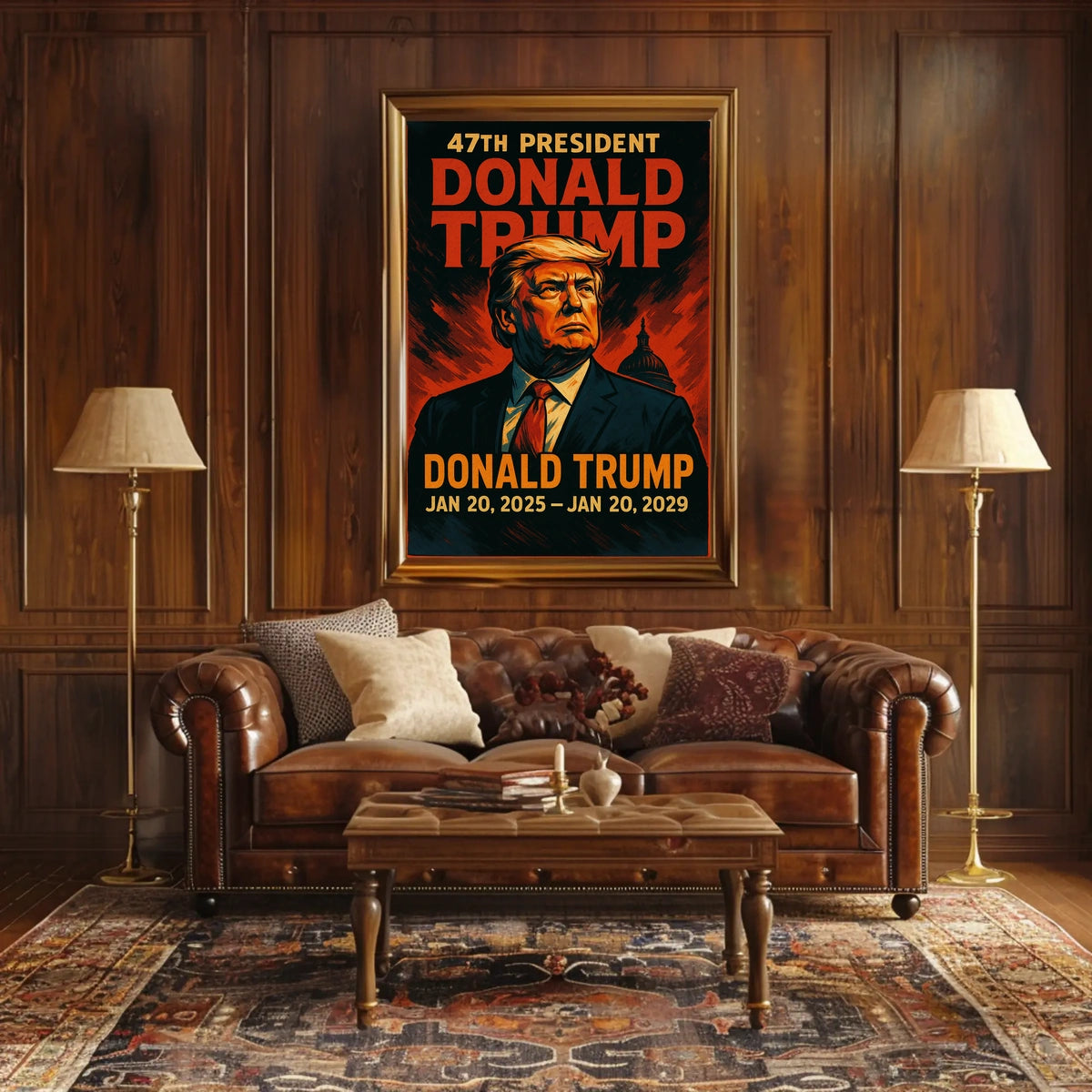 Donald Trump Visionary Patriot Expressionism Poster