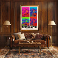 Grand Canyon Pop Art Masterpiece: National Park Poster PosterGoat