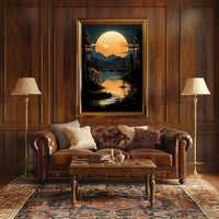Tranquil Moonlit Landscape Poster