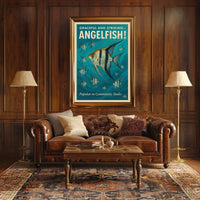 Graceful and Striking Angelfish Poster