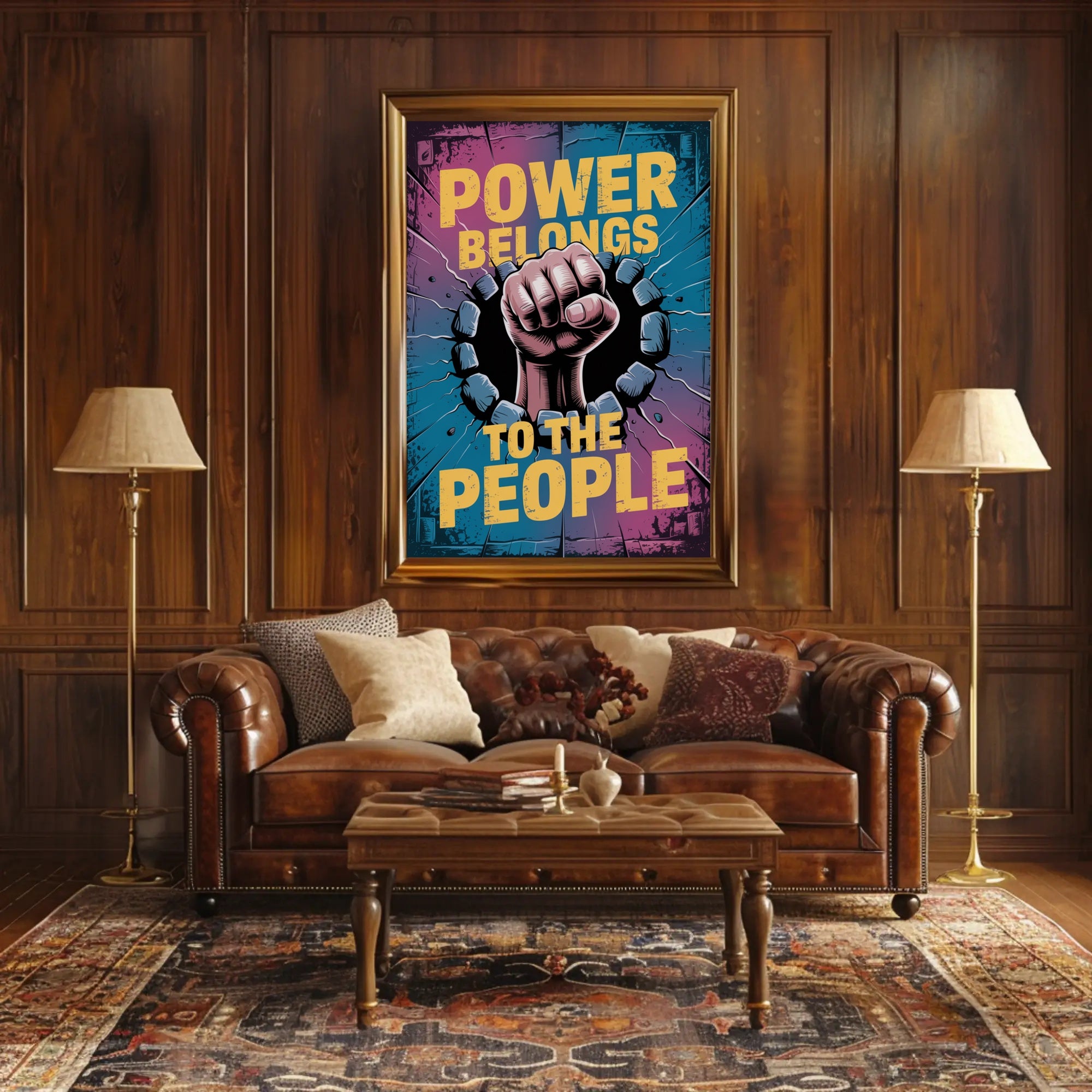 Powerful Fist of Resistance Political or Propaganda Poster
