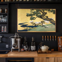 Serene Japanese Landscape Painting in Artistic Poster