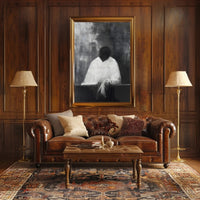 Haunting Faceless Figure in Surrealism Abstract Artistic Poster PosterGoat