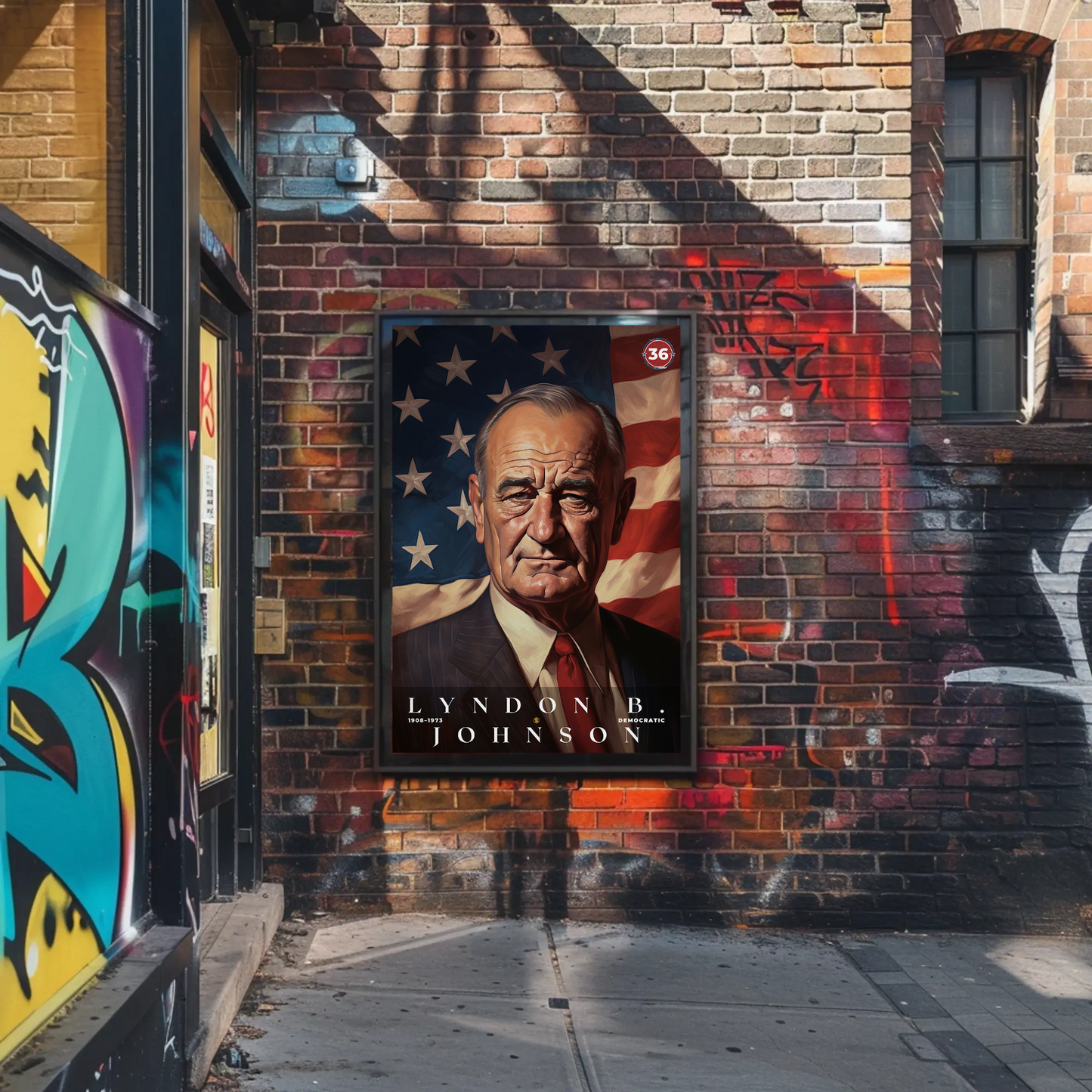 Lyndon Johnson 36th President Of The United States Portrait