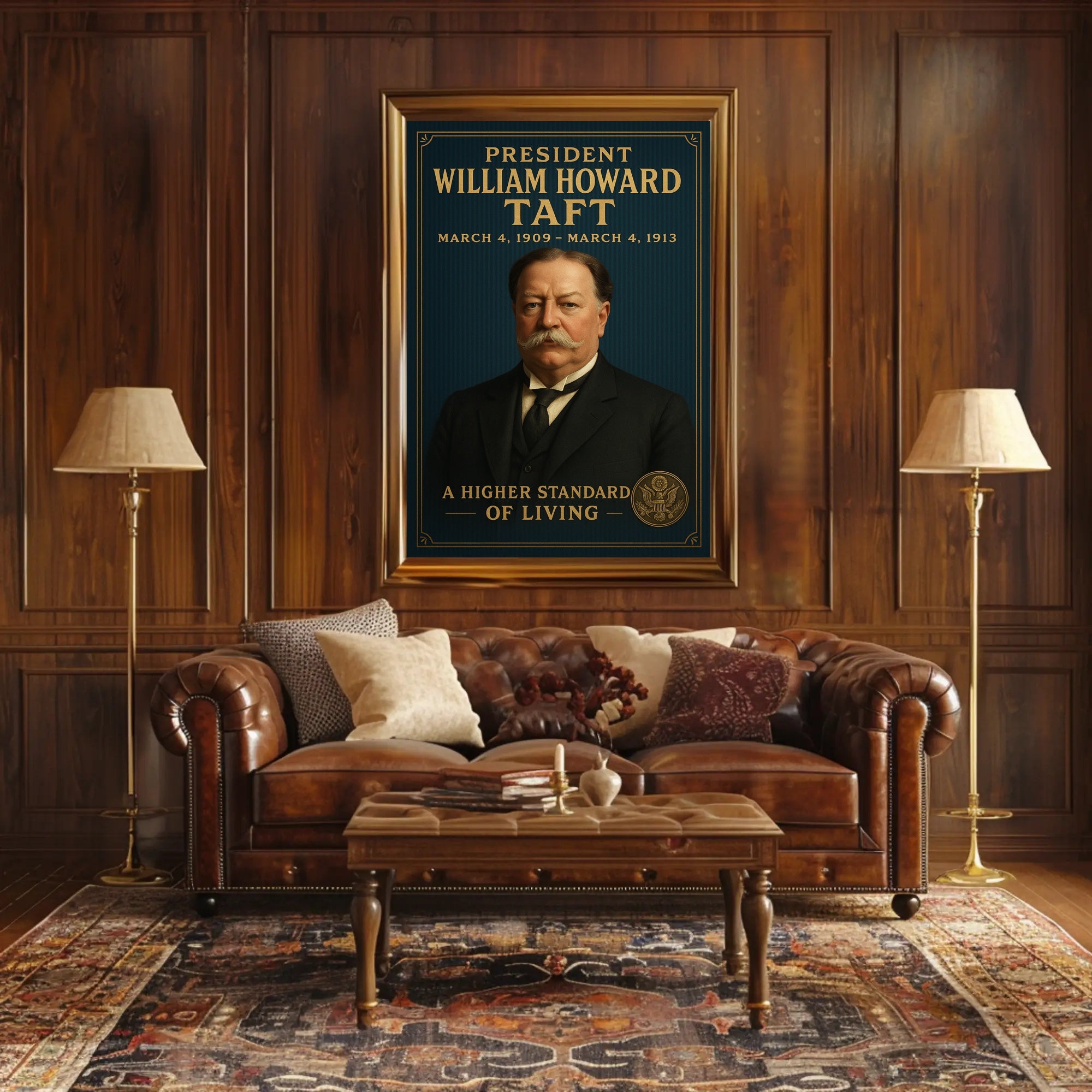William Howard Taft Vintage Presidential Historical or Presidential Poster