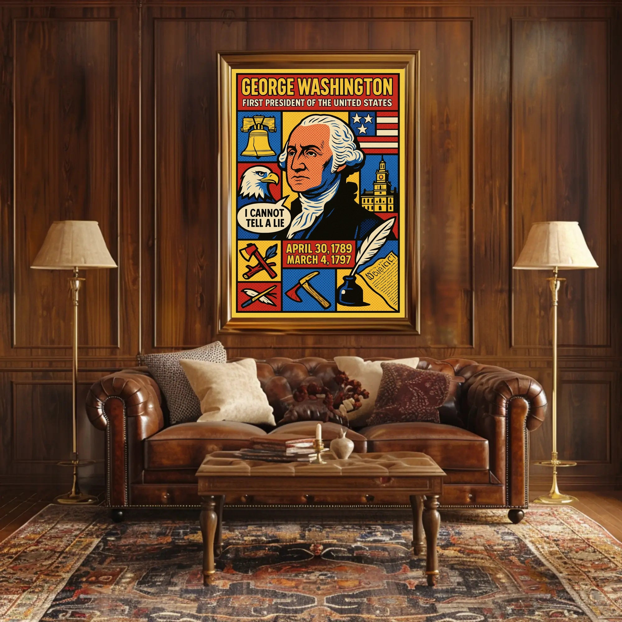 George Washington First President Poster PosterGoat