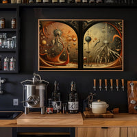 Surreal Alien Landscapes Futuristic Sci-Fi Poster