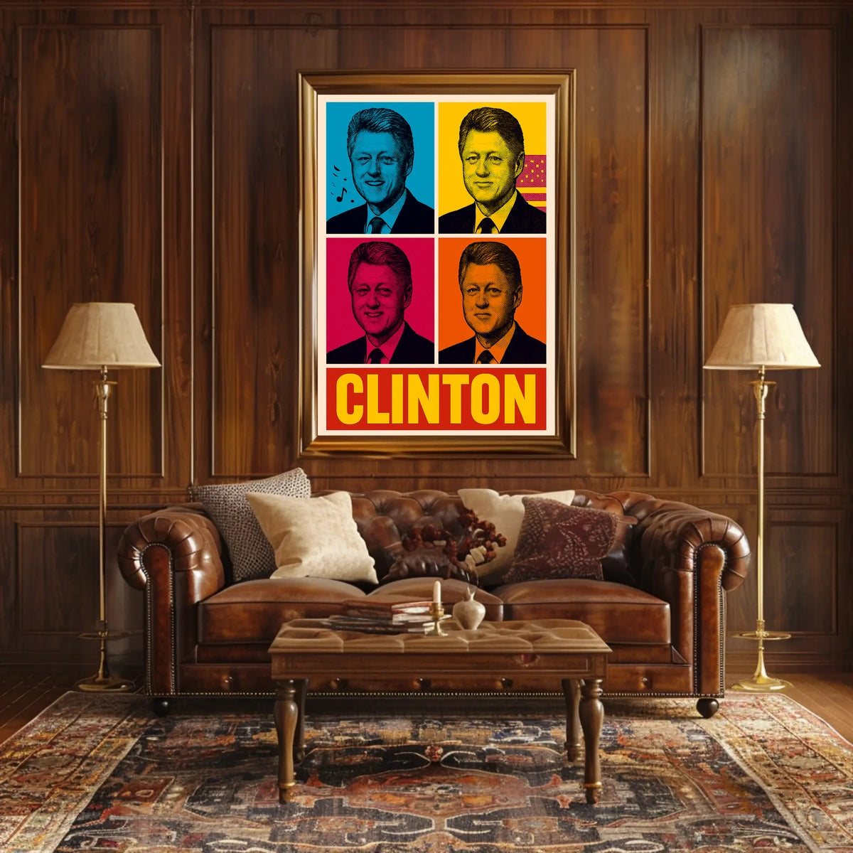 Clinton Pop Art Poster