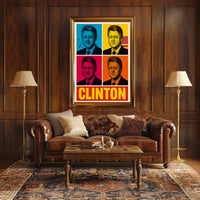 Clinton Pop Art Poster