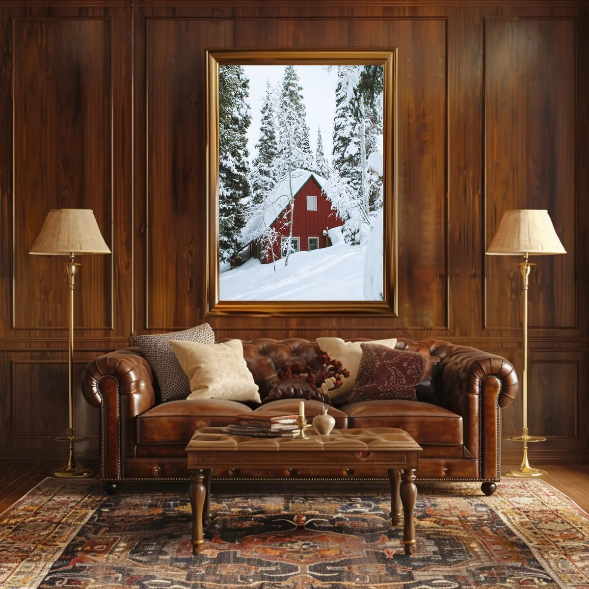 Winter Wonderland Cabin Poster