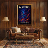 Las Vegas Neon Dreams Abstract Artistic Poster