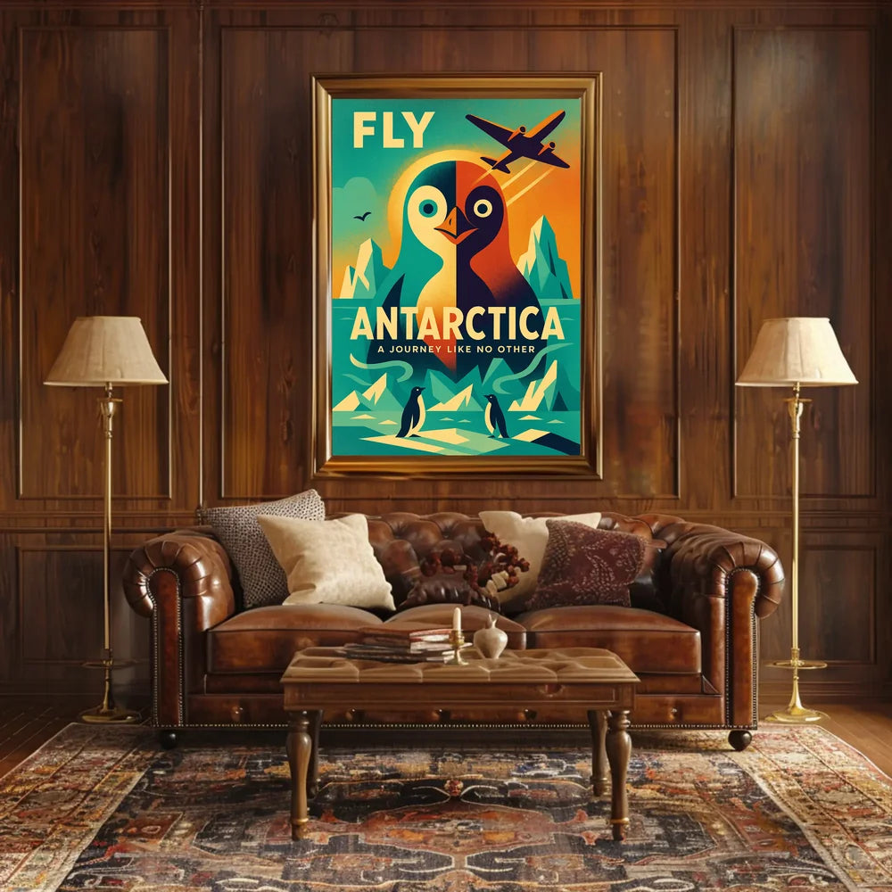 Antarctic Adventure Vintage Travel Art Poster PosterGoat